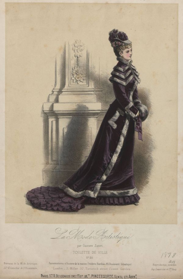 La Mode Artistique 1878 winter purple